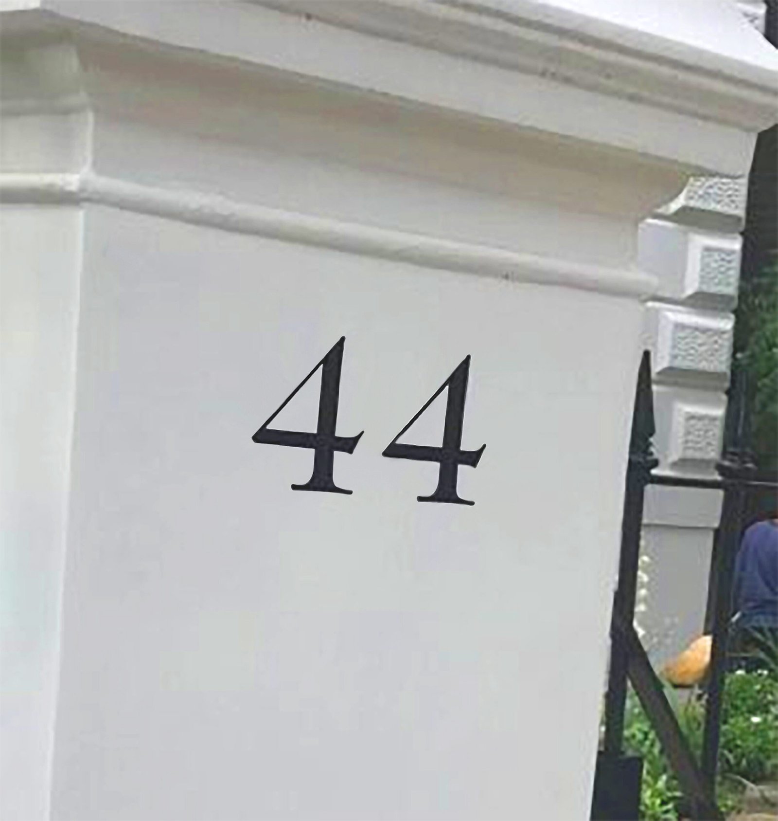 London House Number co, Reverse glass gilding House Number on Pillars, columns, Restoration lettering